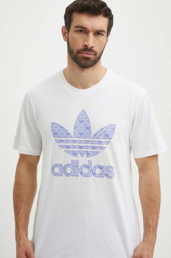 adidas Originals Pamučna majica adidas Originals za muškarce, boja: bijela, s tiskom, IS0205