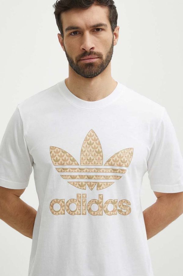 adidas Originals Pamučna majica adidas Originals za muškarce, boja: bijela, s tiskom, IS0261