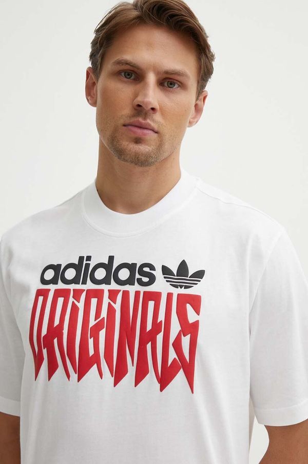 adidas Originals Pamučna majica adidas Originals za muškarce, boja: bijela, s tiskom, IX9650
