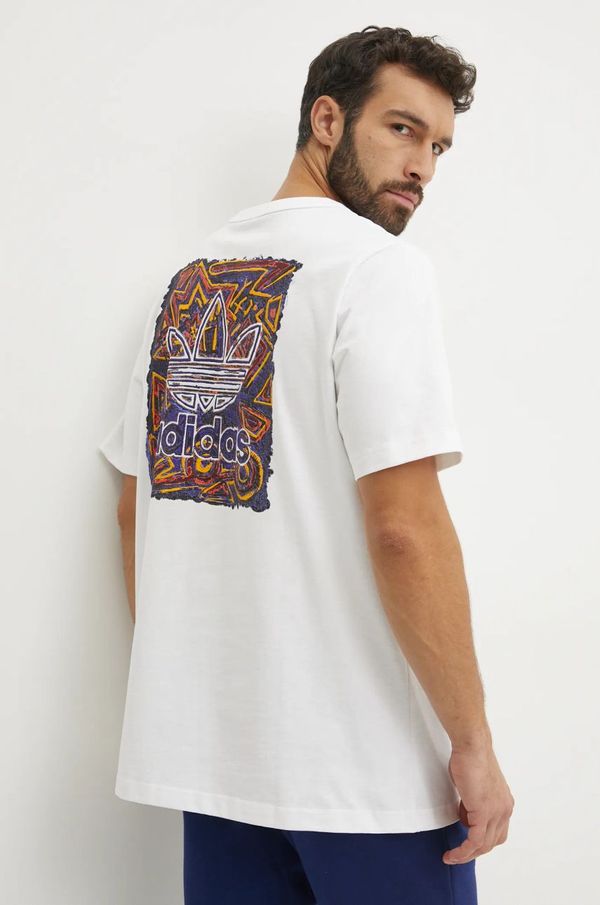 adidas Originals Pamučna majica adidas Originals za muškarce, boja: bijela, s tiskom, JN1278