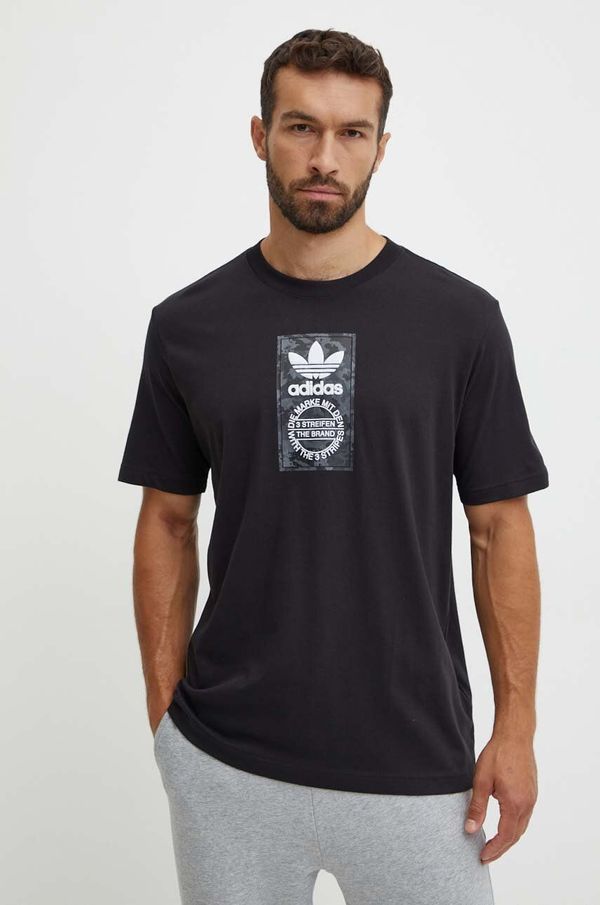 adidas Originals Pamučna majica adidas Originals za muškarce, boja: crna, s tiskom, IZ2516