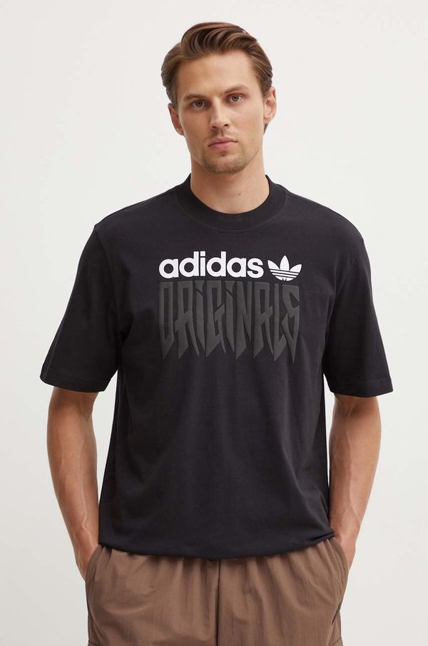adidas Originals Pamučna majica adidas Originals za muškarce, boja: crna, s tiskom, IZ4831