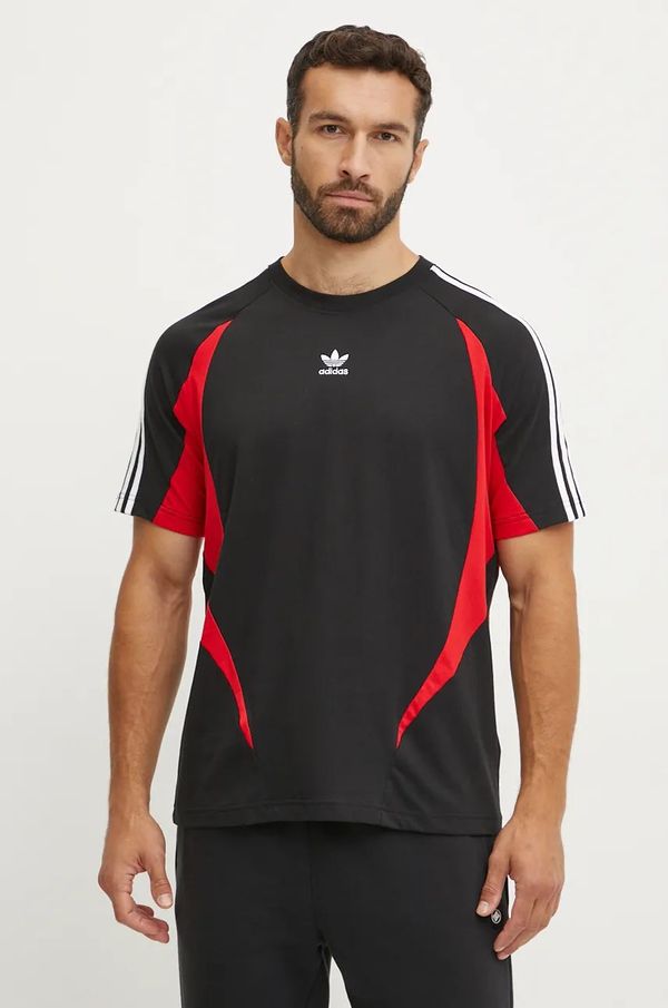 adidas Originals Pamučna majica adidas Originals za muškarce, boja: crna, s uzorkom, IX9648