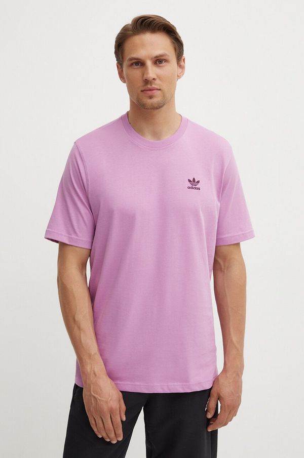 adidas Originals Pamučna majica adidas Originals za muškarce, boja: ljubičasta, s aplikacijom, IY5477