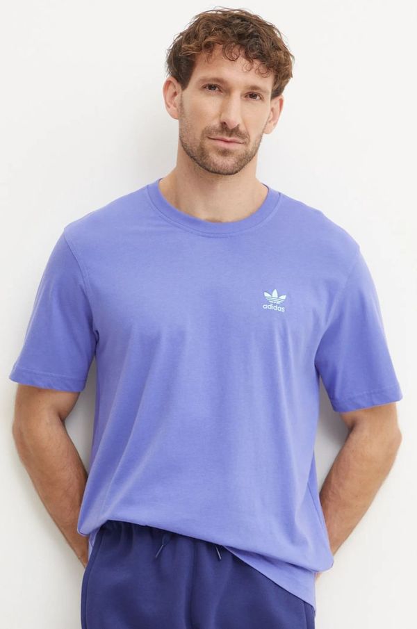 adidas Originals Pamučna majica adidas Originals za muškarce, boja: ljubičasta, s aplikacijom, IZ2107