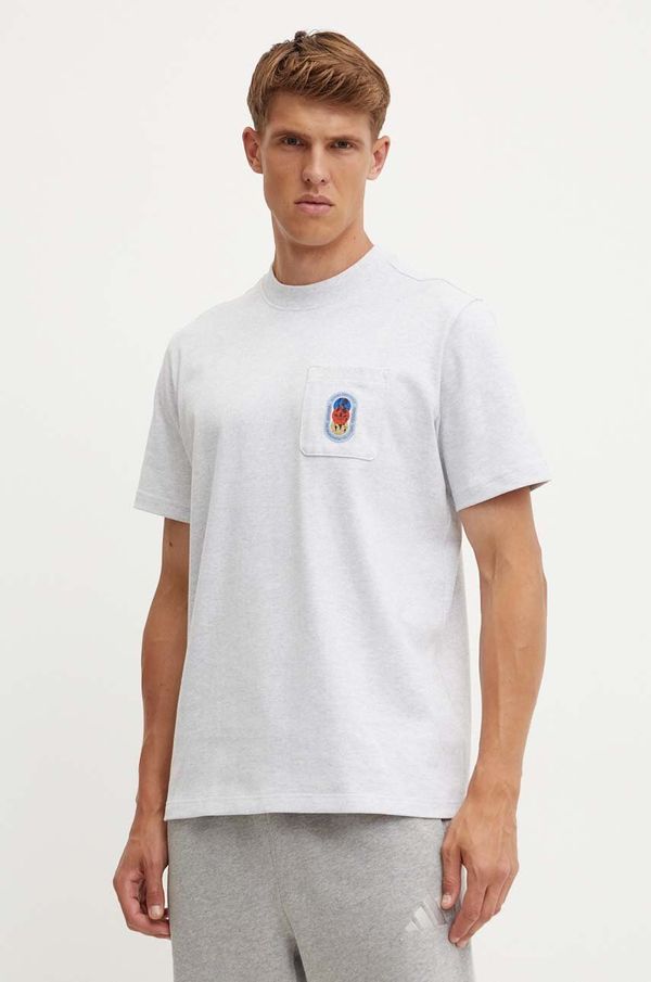 adidas Originals Pamučna majica adidas Originals za muškarce, boja: siva, melanž, IZ2552