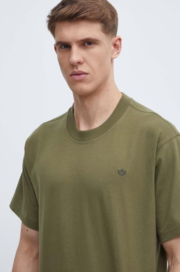 adidas Originals Pamučna majica adidas Originals za muškarce, boja: zelena, bez uzorka, IP2771
