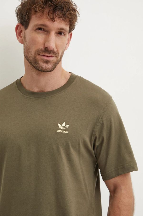 adidas Originals Pamučna majica adidas Originals za muškarce, boja: zelena, bez uzorka, IZ2105