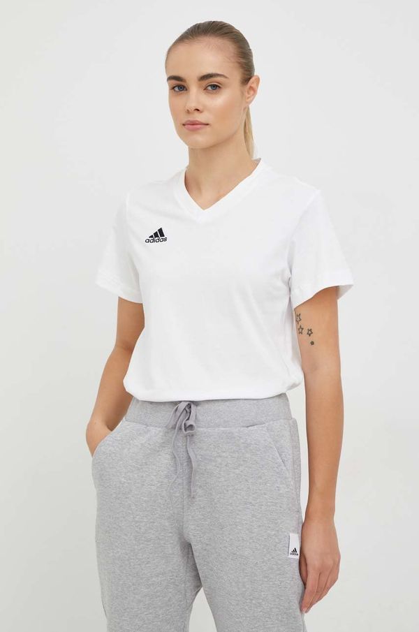 adidas Performance Pamučna majica adidas Performance boja: bijela