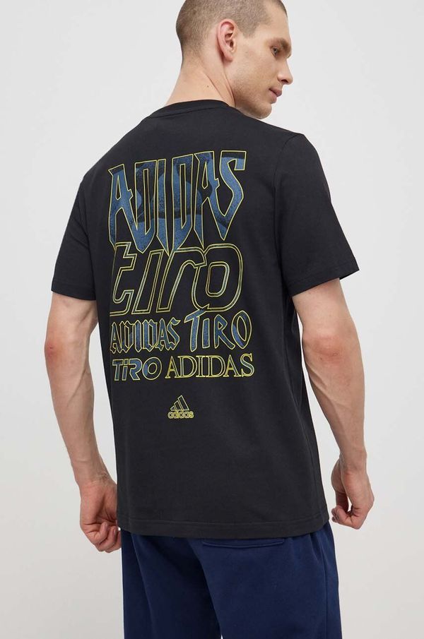 adidas Pamučna majica adidas TIRO za muškarce, boja: crna, s tiskom, IS2876