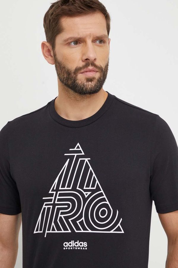 adidas Pamučna majica adidas TIRO za muškarce, boja: crna, s tiskom