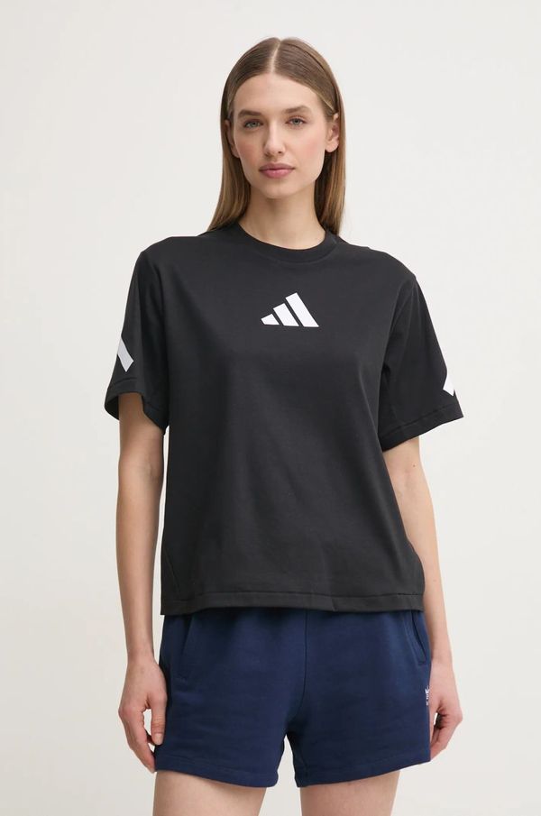 adidas Pamučna majica adidas Z.N.E. za žene, boja: crna, JJ4778