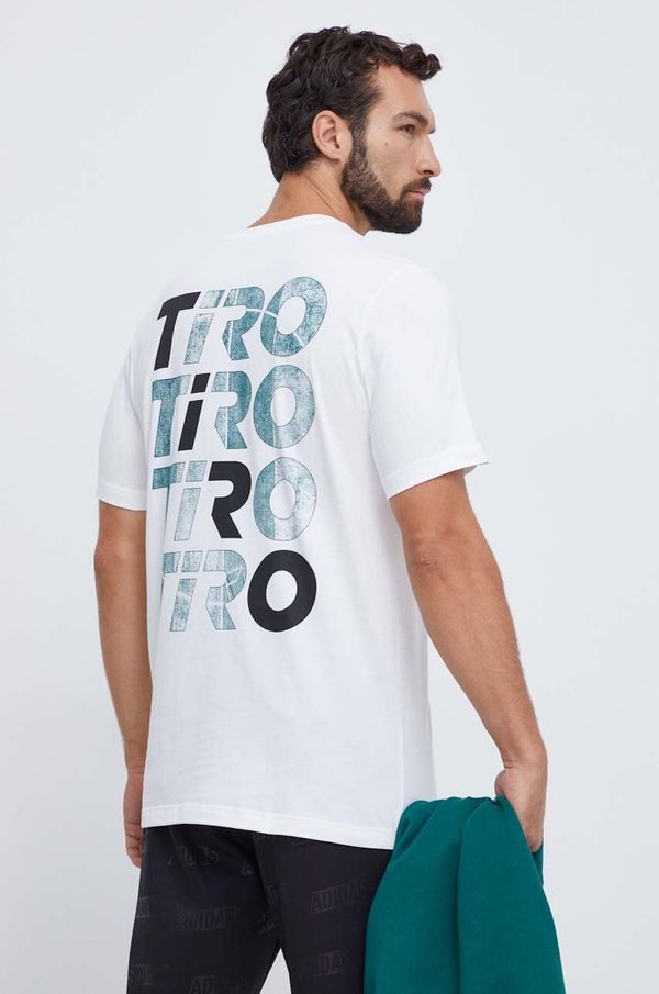 adidas Pamučna majica adidas za muškarce, boja: bijela, s tiskom