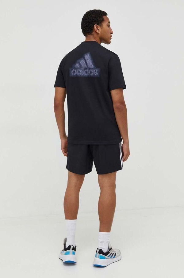 adidas Pamučna majica adidas za muškarce, boja: crna, s aplikacijom IN6229