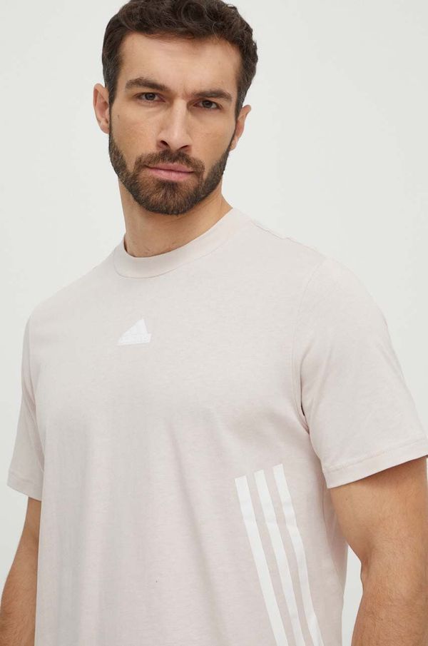 adidas Pamučna majica adidas za muškarce, boja: ružičasta, s tiskom, IX5201