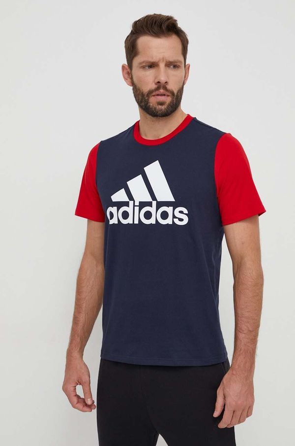 adidas Pamučna majica adidas za muškarce, boja: tamno plava, s tiskom