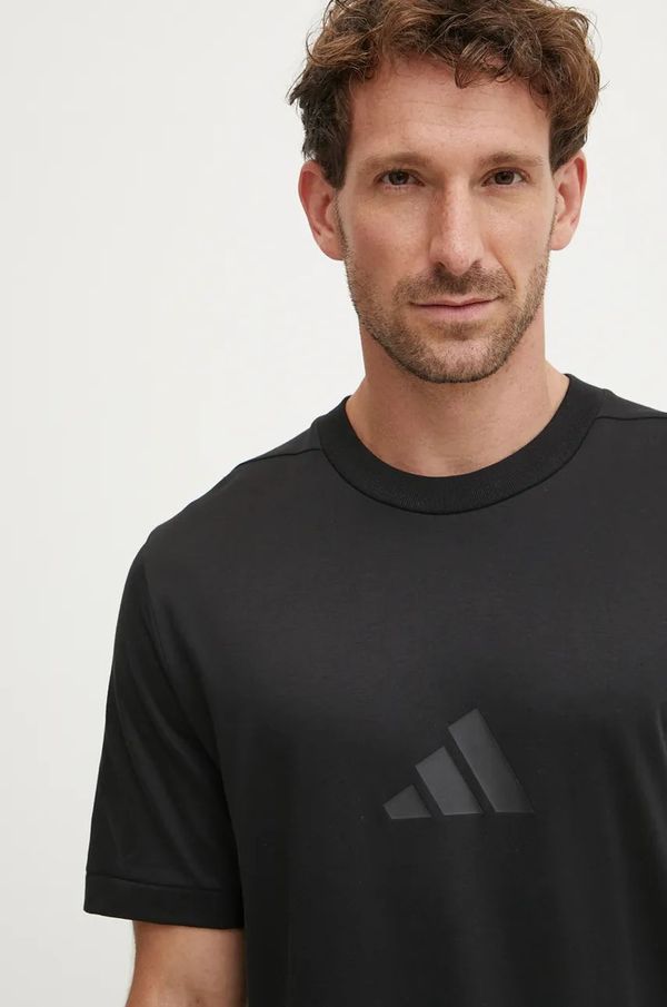 adidas Pamučna majica adidas ZNE za muškarce, boja: crna, bez uzorka, JE3069