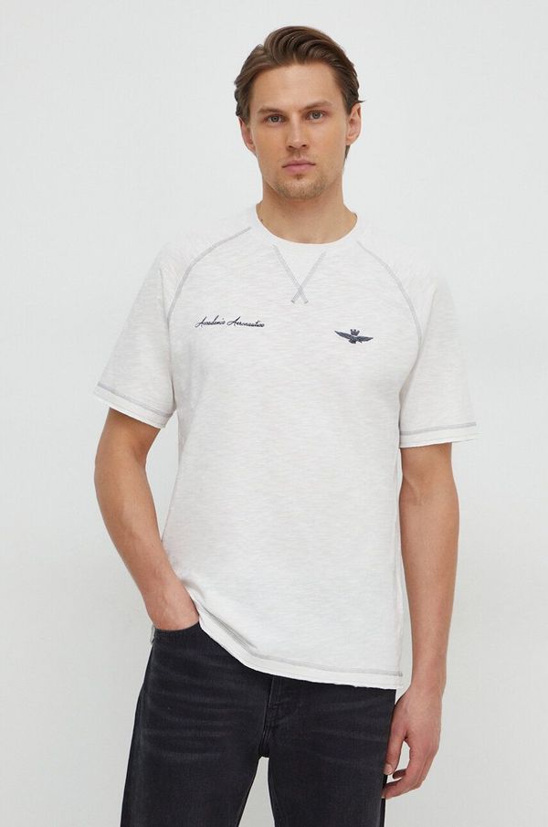 Aeronautica Militare Pamučna majica Aeronautica Militare za muškarce, boja: bijela, bez uzorka, TS2199J628