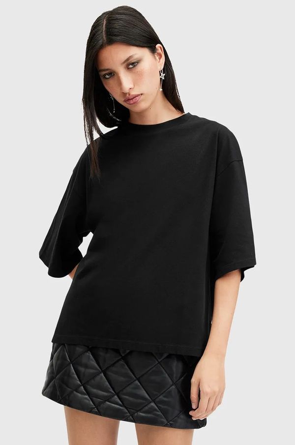 AllSaints Pamučna majica AllSaints AMELIE boja: crna, W124JB