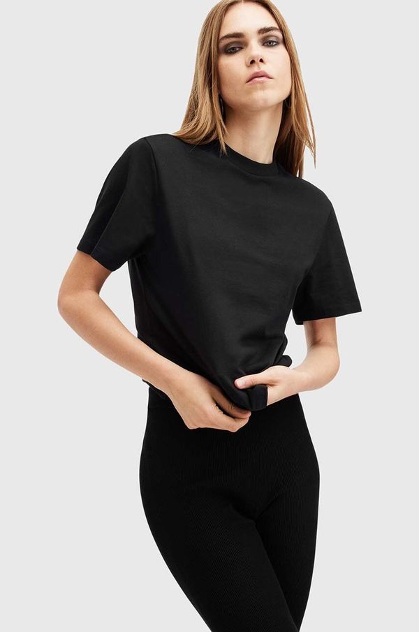 AllSaints Pamučna majica AllSaints HOLLI za žene, boja: crna, W187JB