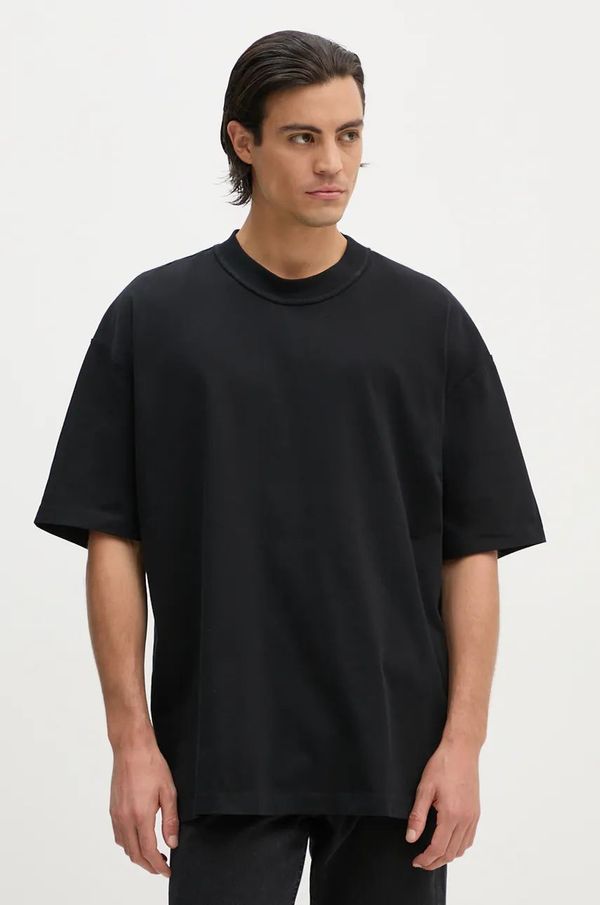 AllSaints Pamučna majica AllSaints ISAC SS CREW za muškarce, boja: crna, bez uzorka, M024JB