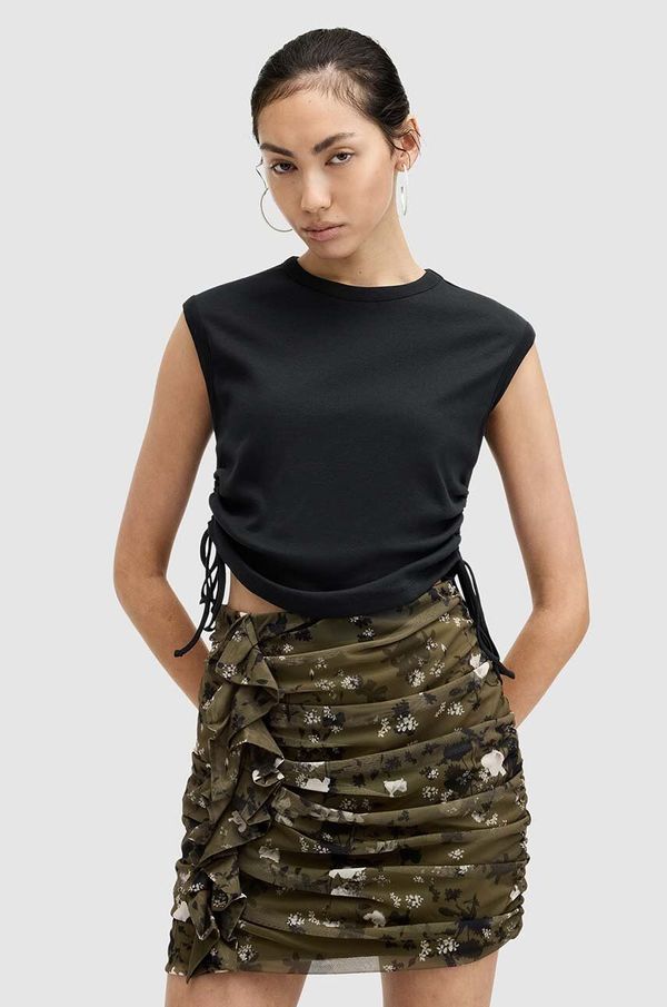 AllSaints Pamučna majica AllSaints SONNY TANK za žene, boja: crna, bez uzorka, W025JA