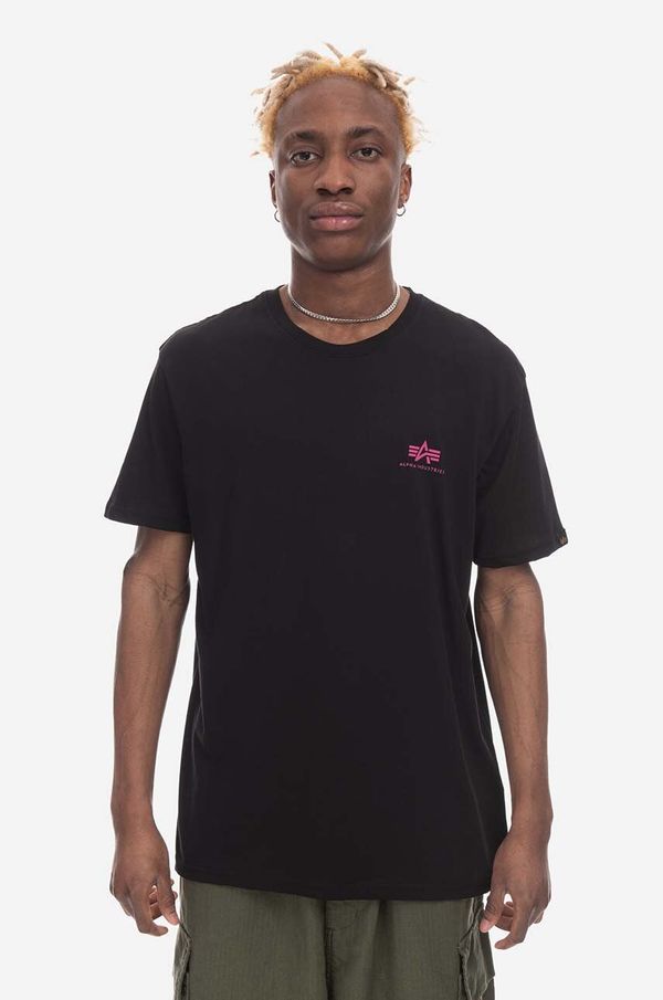 Alpha Industries Pamučna majica Alpha Industries Basic T Small Logo boja: crna, glatki model, 188505.693-black
