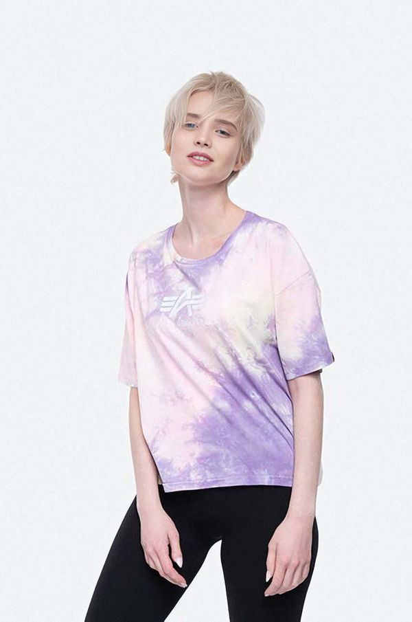 Alpha Industries Pamučna majica Alpha Industries Basic Tee Batik COS Wmn boja: ružičasta, 116083.536-pink