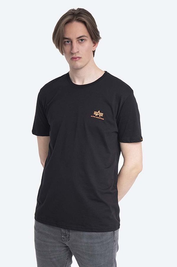 Alpha Industries Pamučna majica Alpha Industries boja: crna, s tiskom, 128507RP.614-black