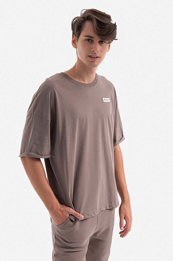 Alpha Industries Pamučna majica Alpha Industries boja: siva, glatki model, 118532.628-grey