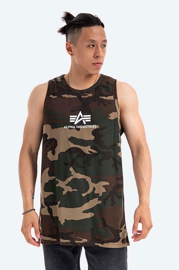 Alpha Industries Pamučna majica Alpha Industries boja: zelena, 126566C.408-green