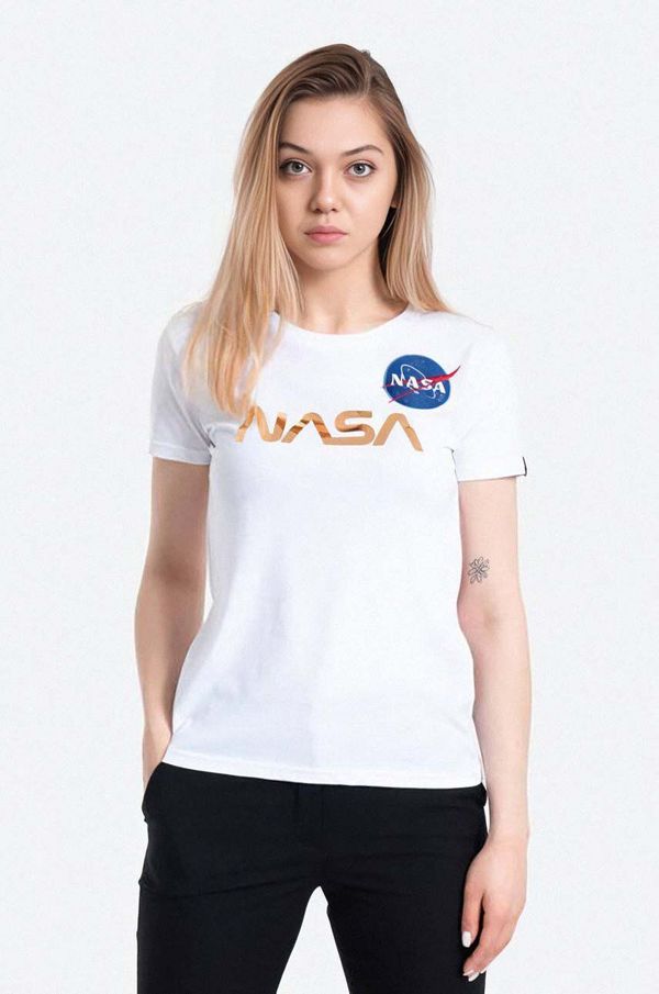 Alpha Industries Pamučna majica Alpha Industries NASA Pm T boja: bijela, 198053.438-white