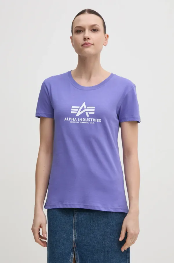 Alpha Industries Pamučna majica Alpha Industries New Basic T Wmn za žene, boja: ljubičasta, 196051