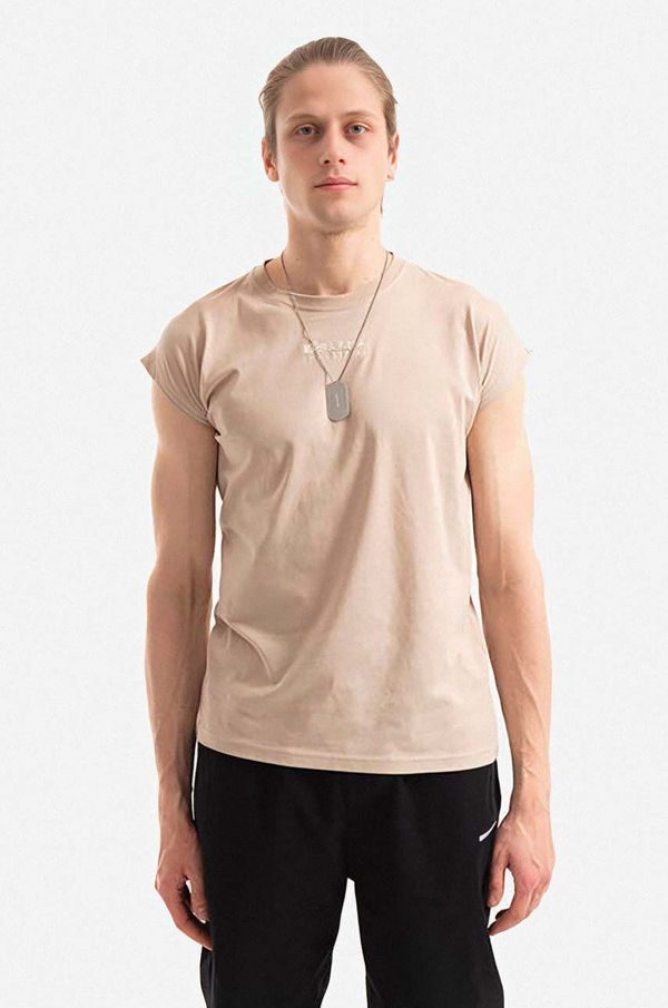 Alpha Industries Pamučna majica Alpha Industries Organics EMB boja: bež, s tiskom, 118531.627-cream