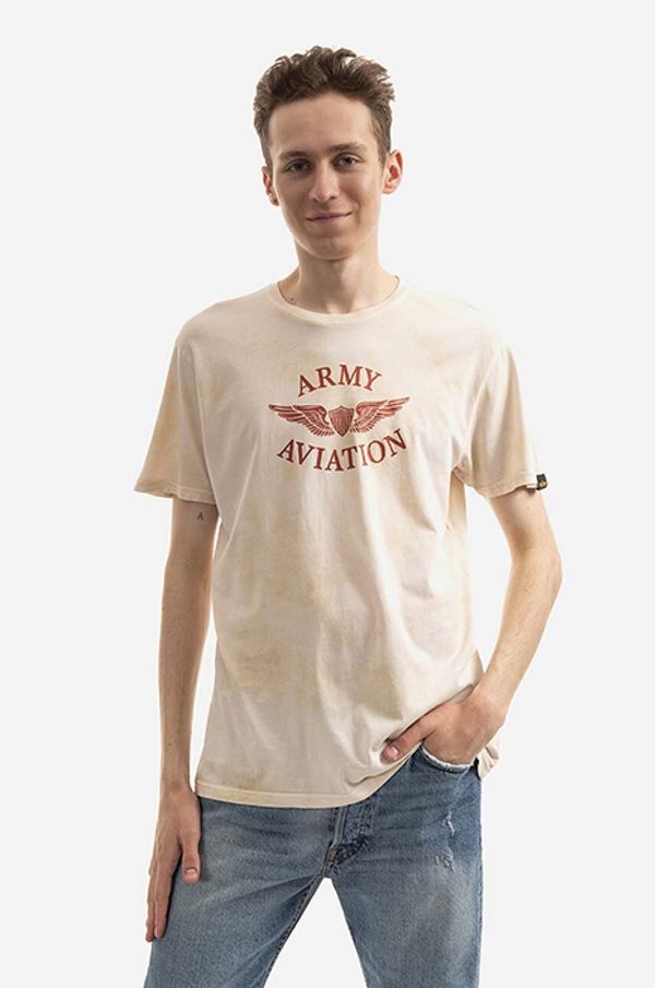 Alpha Industries Pamučna majica Alpha Industries Vintage Aviation boja: narančasta, s tiskom, 106515.18-orange