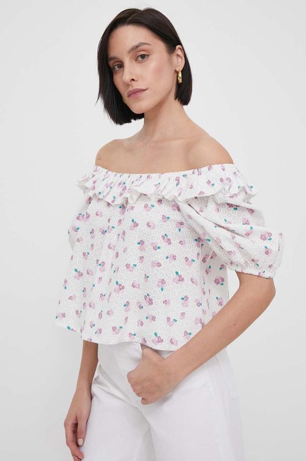 Barbour Pamučna majica Barbour za žene, s uzorkom