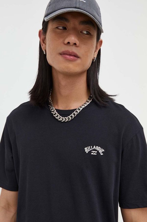 Billabong Pamučna majica Billabong boja: crna, glatki model