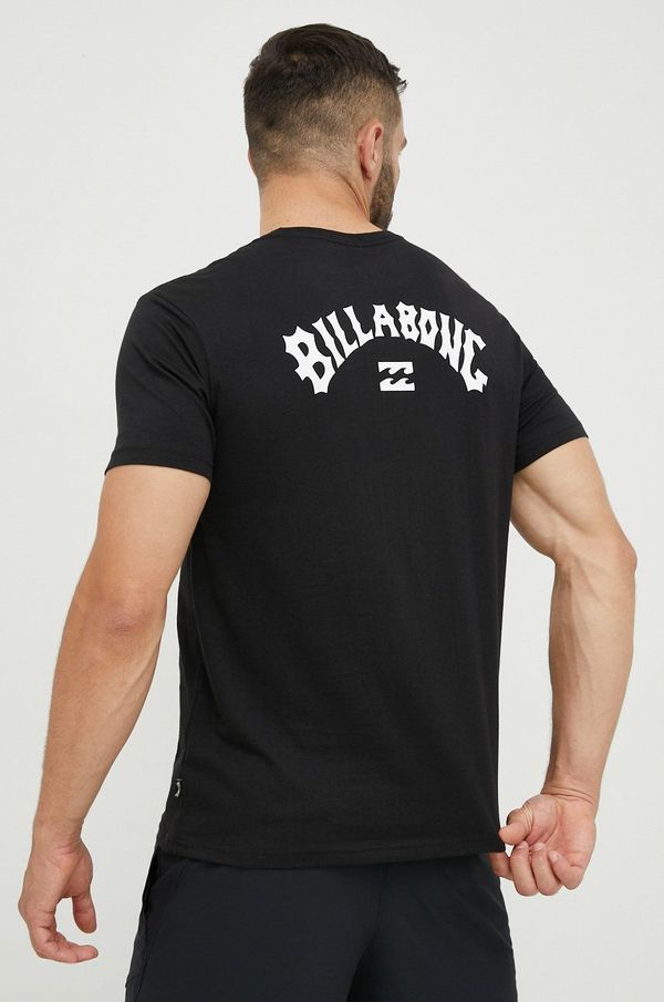 Billabong Pamučna majica Billabong boja: crna, s tiskom