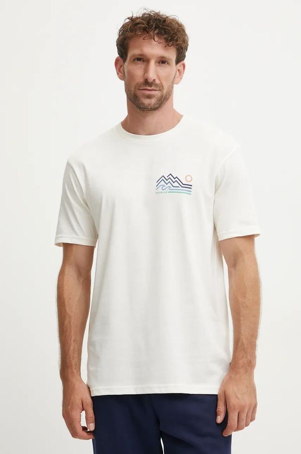 Billabong Pamučna majica Billabong Range za muškarce, boja: bež, s tiskom, ABYZT02467