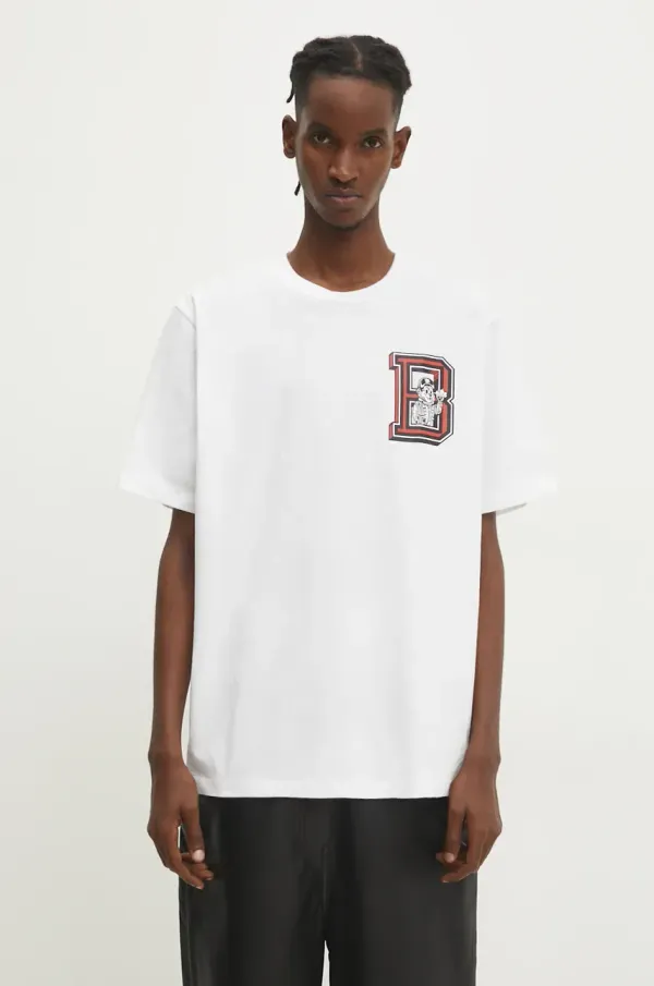 Billionaire Boys Club Pamučna majica Billionaire Boys Club College za muškarce, boja: bijela, s tiskom, B24352