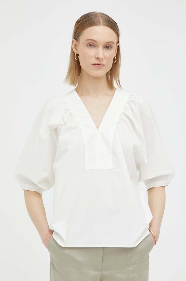 By Malene Birger Pamučna majica By Malene Birger za žene, boja: bijela, glatka