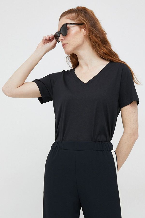 Calvin Klein Pamučna majica Calvin Klein boja: crna