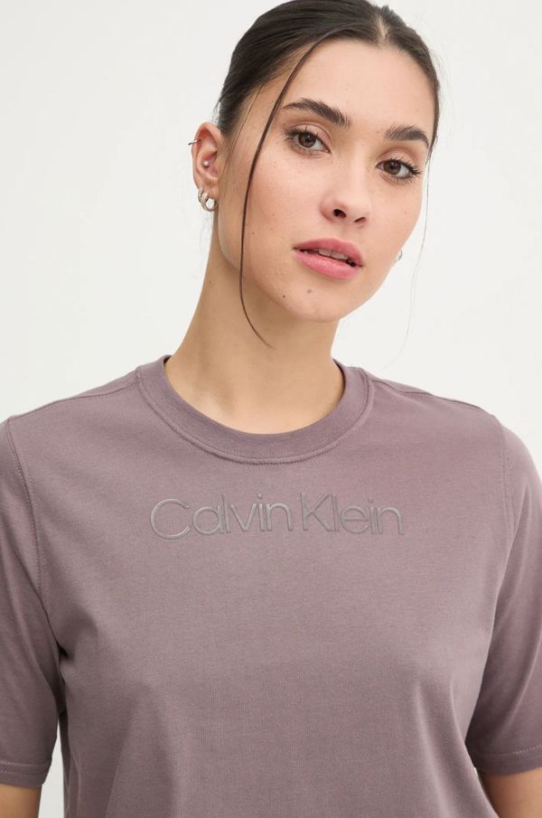Calvin Klein Performance Pamučna majica Calvin Klein Performance za žene, boja: ljubičasta, 00GWF4K113