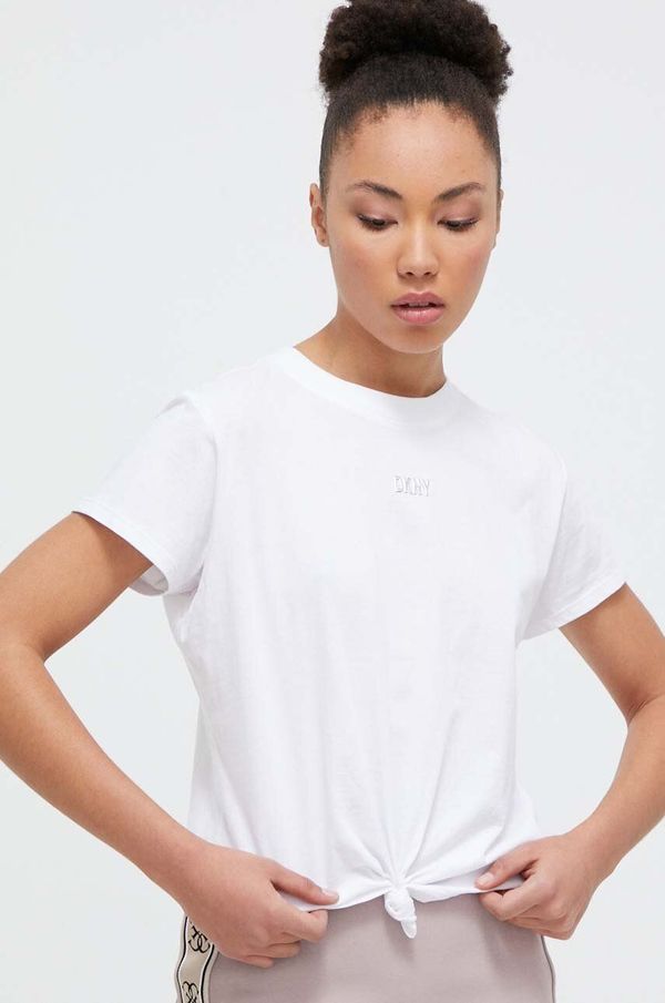 DKNY Pamučna majica Dkny za žene, boja: bijela
