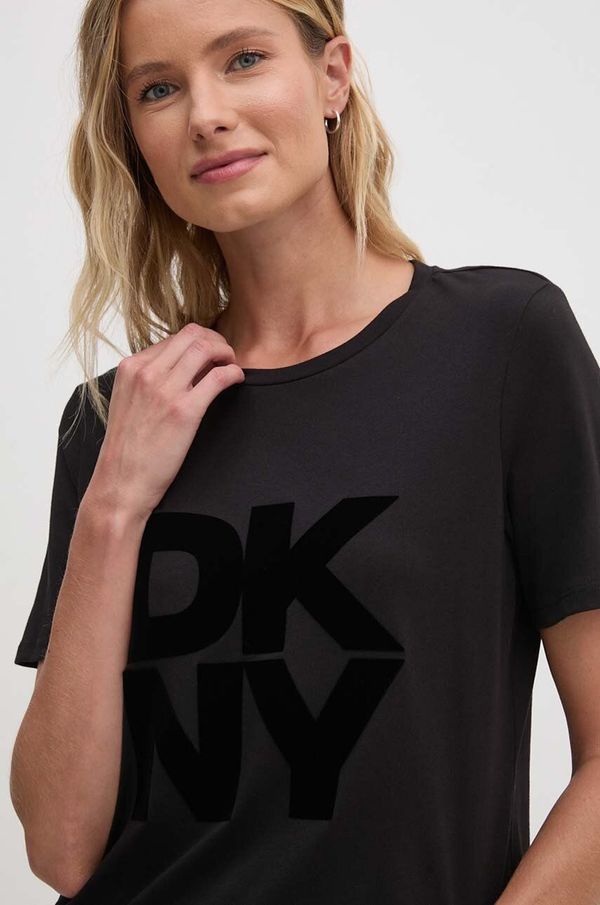DKNY Pamučna majica Dkny za žene, boja: crna, D2G4A221