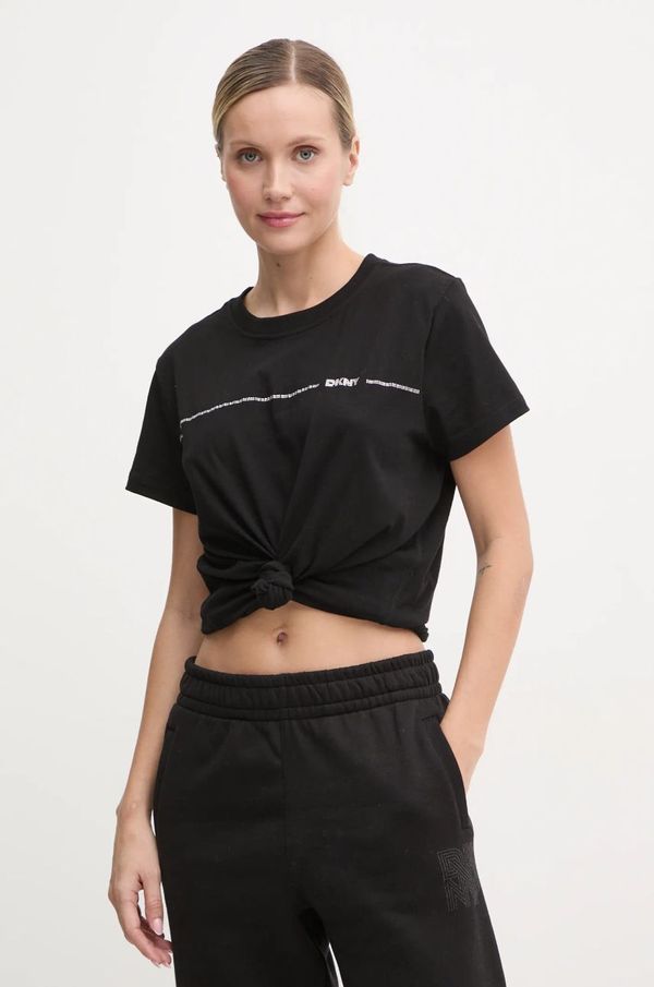 DKNY Pamučna majica Dkny za žene, boja: crna, DP4T9518