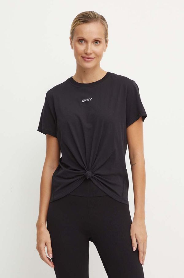 DKNY Pamučna majica Dkny za žene, boja: crna, DP4T9994