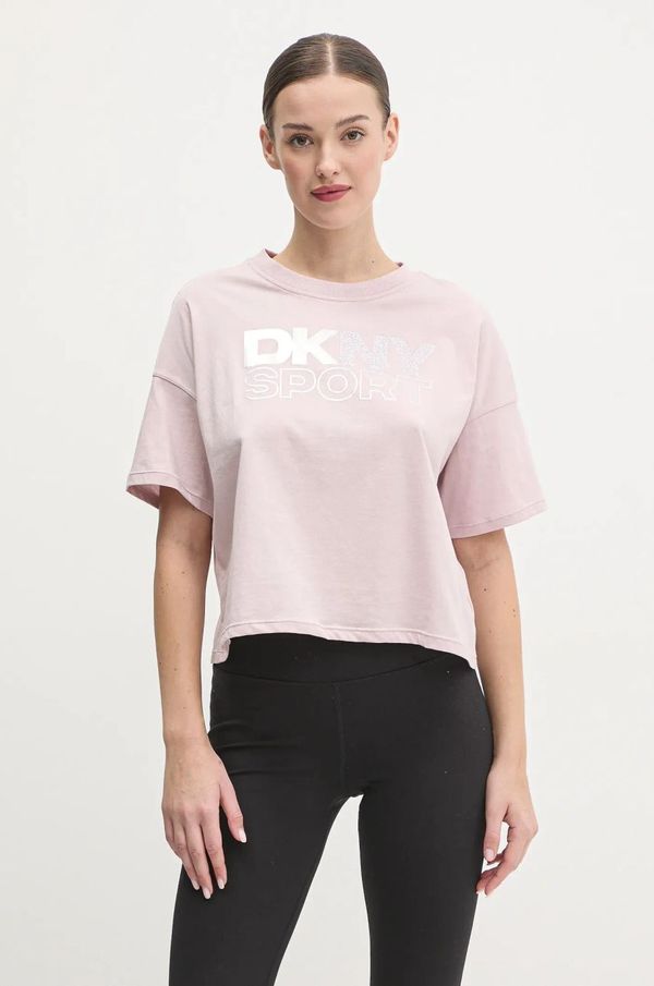 DKNY Pamučna majica Dkny za žene, boja: ružičasta, DP5T1121