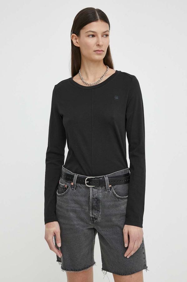 G-Star Raw Pamučna majica dugih rukava G-Star Raw boja: crna