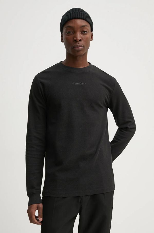 G-Star Raw Pamučna majica dugih rukava G-Star Raw boja: crna, bez uzorka, D25166-D617